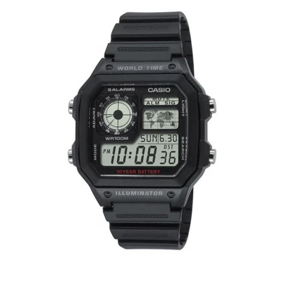 Orologio Uomo Casio AE-1200WH-1AVEF Digitale Con Cassa E Cinturino Neri - Immagine 1 di 3