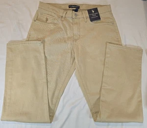 NUEVO CON ETIQUETAS POLO EE. UU. ASSN. JEAN HOMBRE BRONCEADO ACTIVO ELÁSTICO DELGADO RECTO 5 BOLSILLOS 32/30 - Imagen 1 de 13