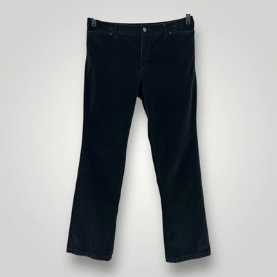 Banana Republic Pants Womens Size 12 Black Stretch Corduroy Straight Mid Rise - Image 1 of 4