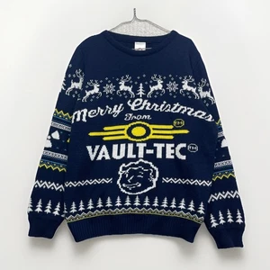 Fallout 4 Merry Christmas Sweater Vault-Tec Numskull Jumper Ugly Official Men L - Foto 1 di 14