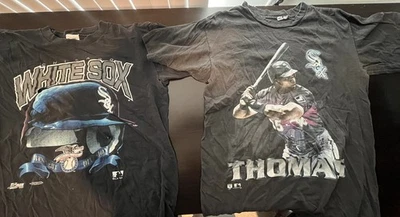 Vintage Frank Thomas Chicago White Sox Kids Medium Black T Shirt - Image 1 of 4