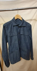 Briglia 1949 Maasai Mara Safari Shirt Jacket Linen Viscose Navy Sz 46 Italy - Picture 1 of 9