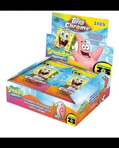 2025 Topps Chrome SpongeBob Hobby Box Factory Sealed 25th Anniversary - Picture 1 of 1