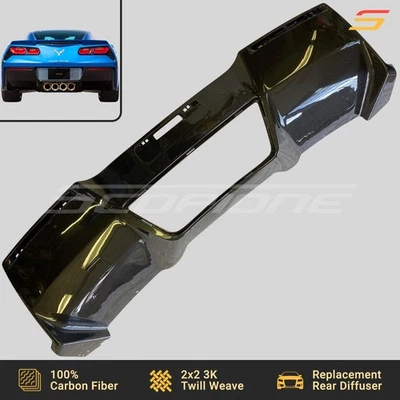 Difusor de parachoques trasero de fibra de carbono Scopione para Chevrolet C7 14-19 Corvette Foto 1 de 4