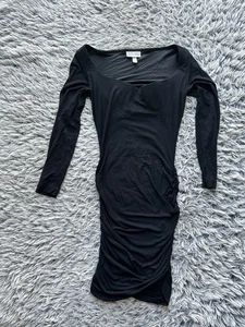 Vestido Ritmo Di Perla para mujer 44 negro maxi vintage manga larga - Imagen 1 de 10