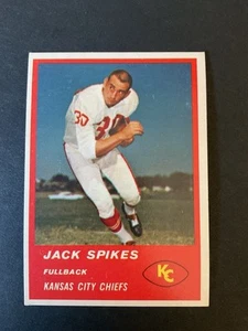 1963 Fleer #46 Jack Spikes quasi nuovo vintage National American Football League - Foto 1 di 2