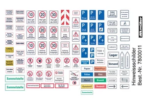 1:87 " Hinweisschilder" Aufkleber Modellbau H0 6x9cm #7800011 - Bild 1 von 1