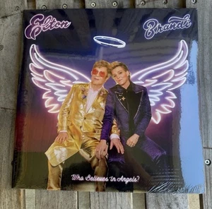 Elton John Brandi Who Believe In Angels Vinyl And Signed Art Card - Foto 1 di 2