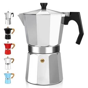2 Cup Aluminum Espresso Stovetop Moka Pot Express Coffee Maker Percolator Ita... - Picture 1 of 8