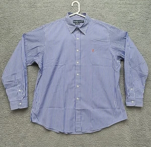 Polo Ralph Lauren Hemd Herren 2XL Blau Gestreift Custom Fit Button Down Langarm - Bild 1 von 11