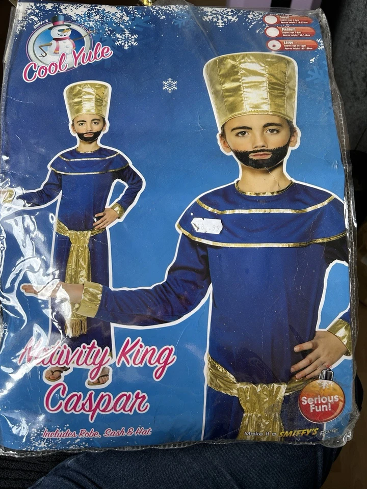 Casper Nativity Costume With Sash And Robe Also Thrown İn A Kings Crown - Image 1 of 1