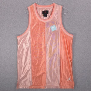 Nike Air Jordan Jumpman raso vintage Y2K rosa pesca maglia basket uomo grande - Foto 1 di 15