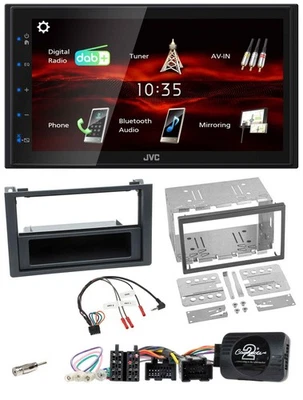 JVC USB Bluetooth Lenkrad DAB 2DIN Autoradio für Saab 9-3 2008-2012 - Bild 1 von 4