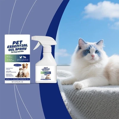Pet Essential Oil Spray For Dogs & Cats - Anxiety 237ml Relief Eliminator X3I1 - Image 1 of 4