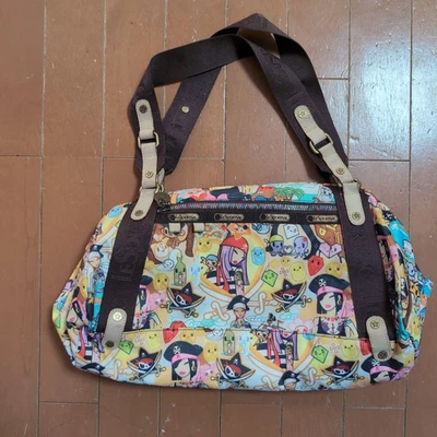 LeSportsac x tokidoki Tote Shoulder Boston Bag Multicolor Print USED - Image 1 of 4