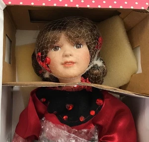 Paradise Galleries Patty Country Singer  14” Porcelain Doll  Guitar Hat NIB Gift - Picture 1 of 5