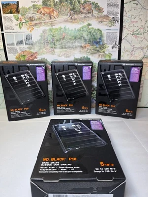WESTERN DIGITAL WD 5TB WD_BLACK P10 Game Drive - New-Open Box-Never Used