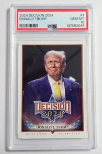 Donald Trump 2024 Decision #1 Card Graded PSA 10 Gem Mint - Picture 1 of 2