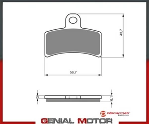 GOLDFREIN Bremsbelagsatz KIT 143S3 fur Bremssattel Hinten Scheibe DISCACCIATI - Bild 1 von 2