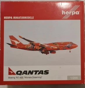 HERPA 1/200 QANTAS BOEING 747-400 WUNALA DREAMING - Picture 1 of 7