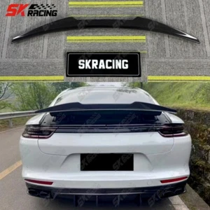 Carbon Fiber/Gloss Black Rear Spoiler Wing For Porsche Panamera 971 2017-2023 - Picture 1 of 27