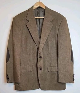 Stafford Sport Mantel 42R Tweed Ellenbogen Patches Braun Jacke Blazer Freizeit Wollmischung - Bild 1 von 10