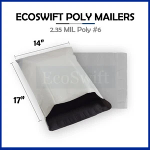 1 14 x 16 BLANCO ECOSWIFT POLI SOBRES DE ENVÍO BOLSAS DE SELLADO DE PLÁSTICO - Imagen 1 de 5