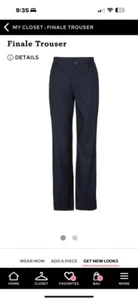 Cabi 6425 Finale Navy High Waist Linen Trousers medium EUC ***all Items $25*** - Picture 1 of 4
