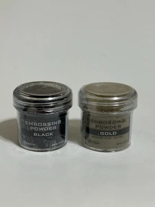 Ranger Embossing Powder Gold(.50) And Black(.56) - Picture 1 of 4