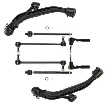For 2001-2004 Dodge Caravan 8Pcs Front Lower Control Arms Tie Rods Sway Bars Kit Foto 1 de 4
