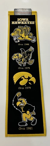 Iowa Hawkeyes NCAA Winning Streak Embroidered Heritage Banner! Cover