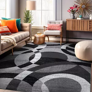 Rugshop Rugs Modern Geometric Circles Rug Living Room Rugs Carpets for Sale 5x7 - Picture 1 of 11