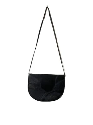 Bolso Bandolera Vintage Stuart Weitzman Cuero Reptil Lagarto Negro España Foto 1 de 4