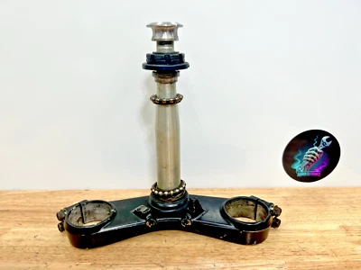 00-01 KAWASAKI NINJA ZX12R OEM HORQUILLA DELANTERA ABRAZADERA INFERIOR TRIPLE ÁRBOL VÁSTAGO Foto 1 de 4