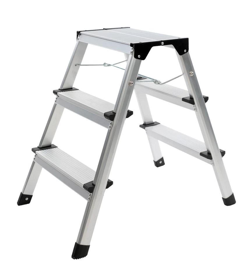 SW-Stahl Leiter 3 Stufen Klappbar Tritt Klapptritt Trittleiter Tritthocker Alu - Bild 1 von 1