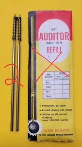 VTG 2 AUDITOR BALL POINT PEN REFILLS BLUE (NEW OLD STOCK) WRAPPER NOT INCLUDED - Picture 1 of 7