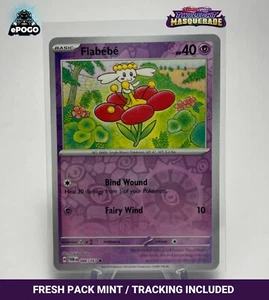 Flabebe 086/167 Holograma Inverso Pokemon Juego de Cartas Coleccionables: Twilight Masquerade COMO NUEVO ENVIADO HOY - Imagen 1 de 2