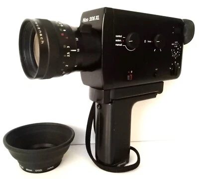 Cámara de cine Braun Nizo 206 XL Super 8 con estuche original funcionando necesita reparación Foto 1 de 4