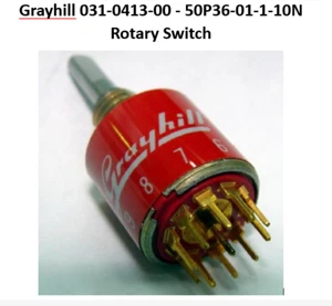 Grayhill 031-0413-00 - 50P36-01-1-10N Rotary Switch Single Pole 5-Position New - Picture 1 of 4