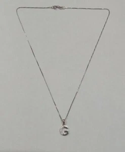Girocollo Greta Argento 925 Ciondolo Lettera G GCGR0000G - Picture 1 of 2