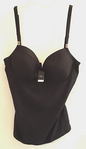 SIGUIENTE Traje de Baño Tankini Talla 85C Top Correa Ajustable Acolchado Detalle Dorado Negro Nuevo con Etiquetas - Imagen 1 de 7