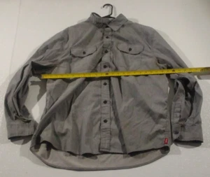 Camisa de trabajo Wrangler manga larga abotonada para hombre, gris, talla XL - Imagen 1 de 8