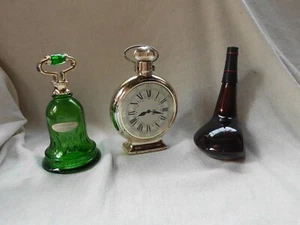 AVON POCKET WATCH GOLF CLUB BELL MENS BOTTLES LEATHER DEEP WOOD SWEET HONESTY... - Picture 1 of 6
