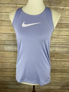 Nike Small Perriwinkle Blue Racerback Tank Stretchy Active Swish Logo - Picture 1 of 8