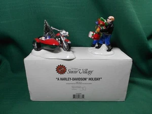 Dept 56 A Harley Davidson Holiday #54898 Set of 2 - Picture 1 of 8