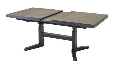 Lesli Living Hub-Ausziehtisch Murcia Negro anthrazit/dunkelgrau Ausziehbar,Höhen