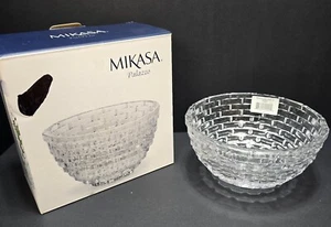 Mikasa Palazzo 7 Inch Crystal Glass Bowl Fruit Serving Centerpiece 5118772 - Picture 1 of 9