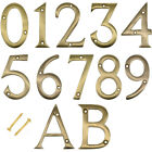 CHROME / BRASS / BLACK HOUSE DOOR NUMBERS 3" / 75mm Numeral Flat Apartment Metal