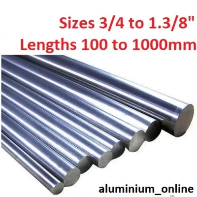 ALUMINIUM ROUND BAR ROD 3/4" 13/16 7/8" 15/16 1" 1.1/8 1.3/16 1.1/4" 1.3/8" inch