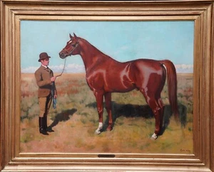 GEORGE GASCOYNE BRITISH 19thC RACE HORSE PORTRAIT OIL PAINTING GUILLERMO KEMMIS - Picture 1 of 13